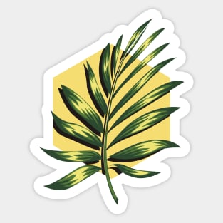 Green Palm Leaf Sticker